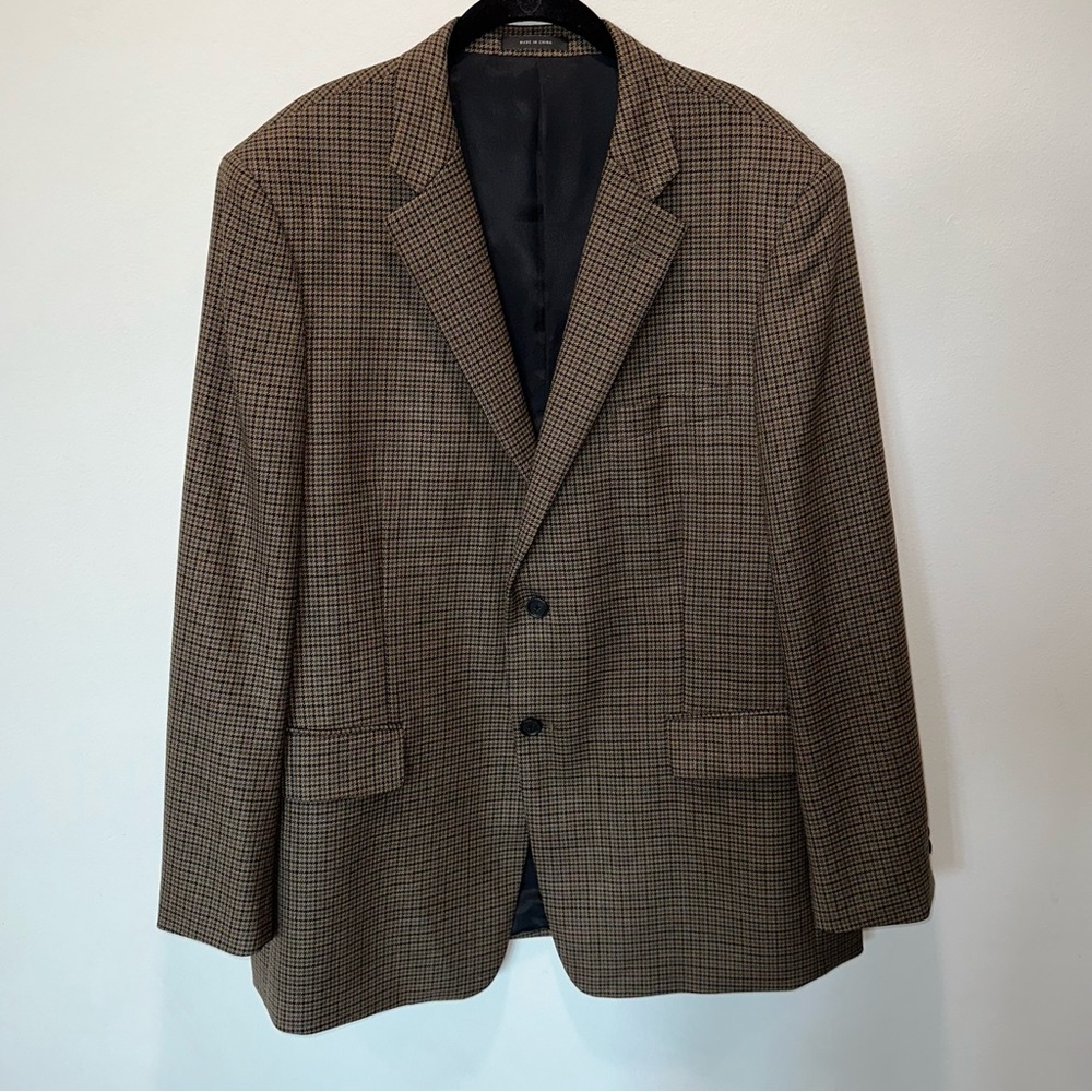 John W. Nordstrom 100% Wool Houndstooth Men’s Sports Coat Blazer Size 44R